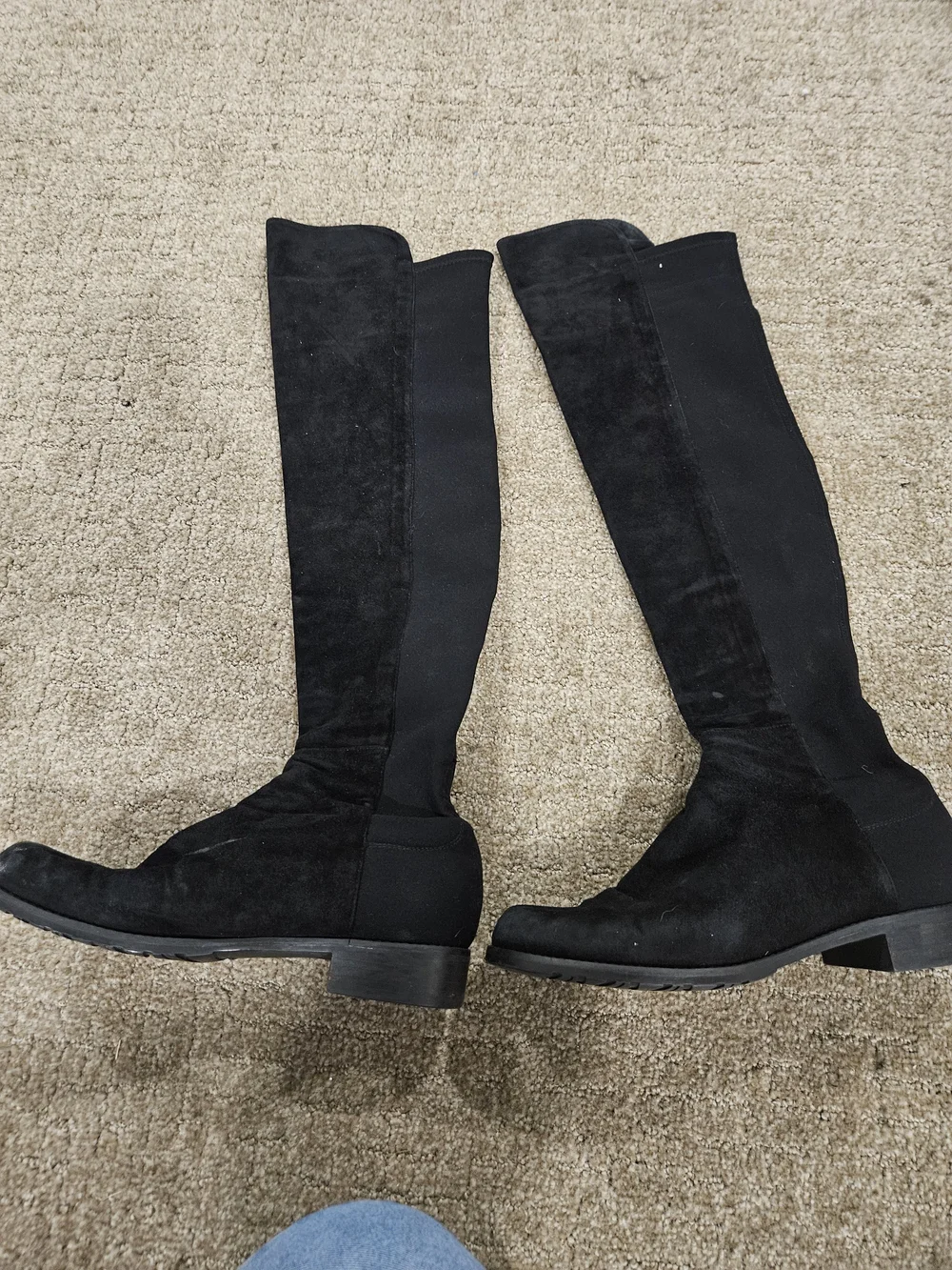Black Over-the-Knee Women’s Suede Stretch Boots